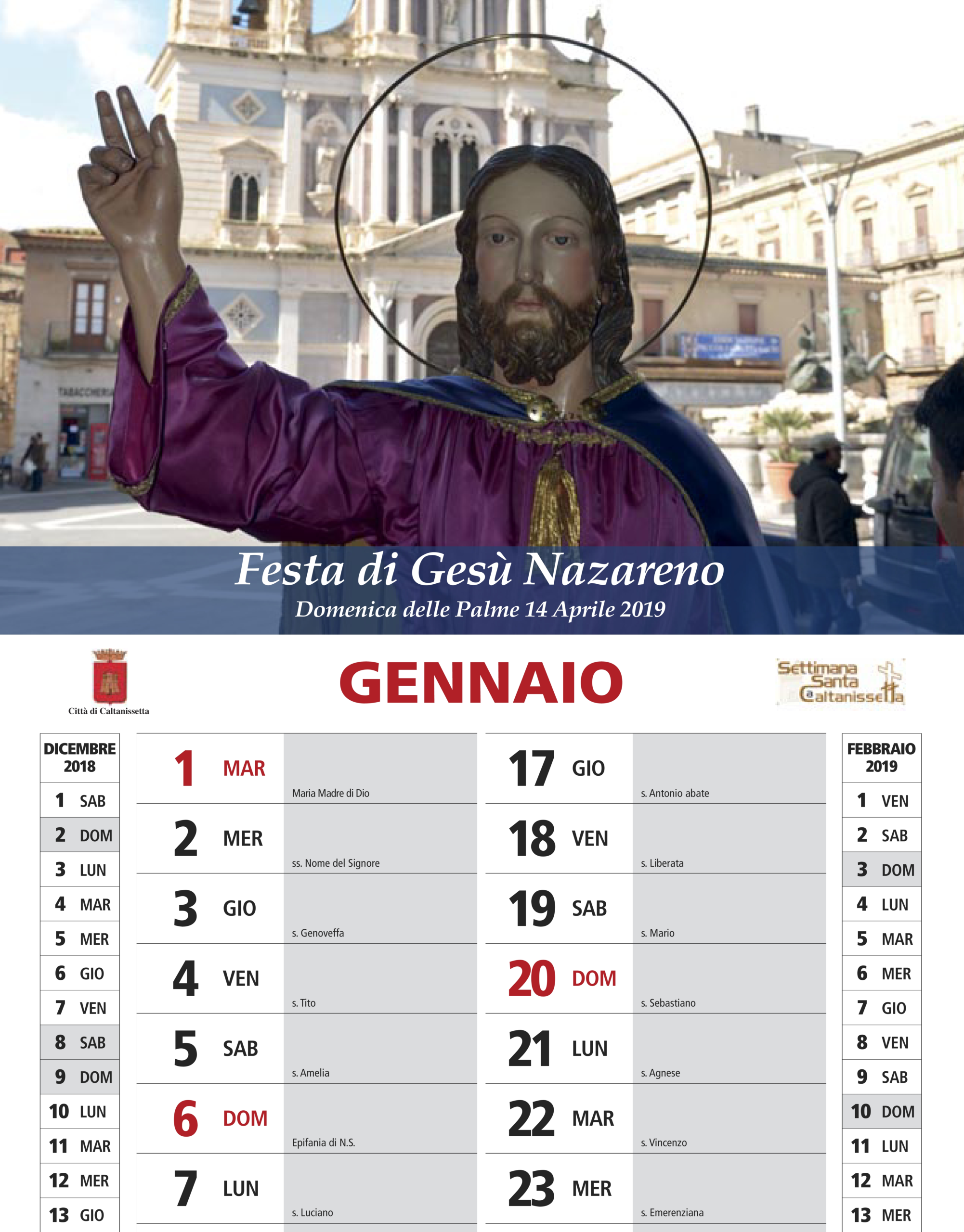 calendario 2019